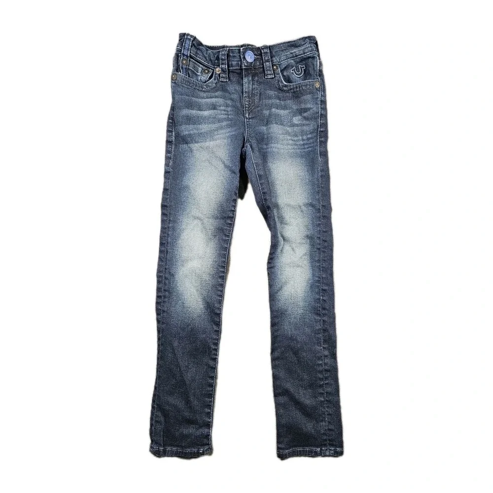 True Religion‎ Kids Rocco Skinny Jeans Girls Size 8 Blue Stretch Denim
